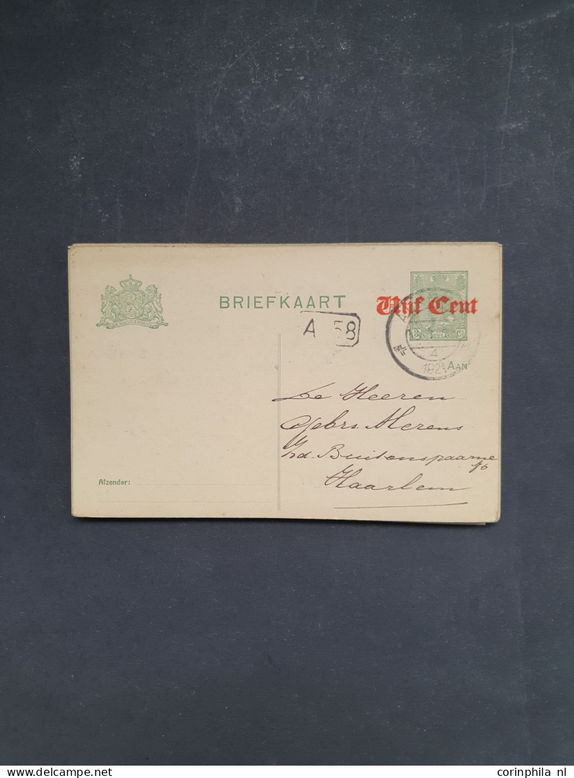 Cover 1916-1950c. Briefkaarten Alle Met Opdrukken Zowel Ongebruikt Als Gebruikt Inclusief Doubletten Met Beter Materiaal - Collections