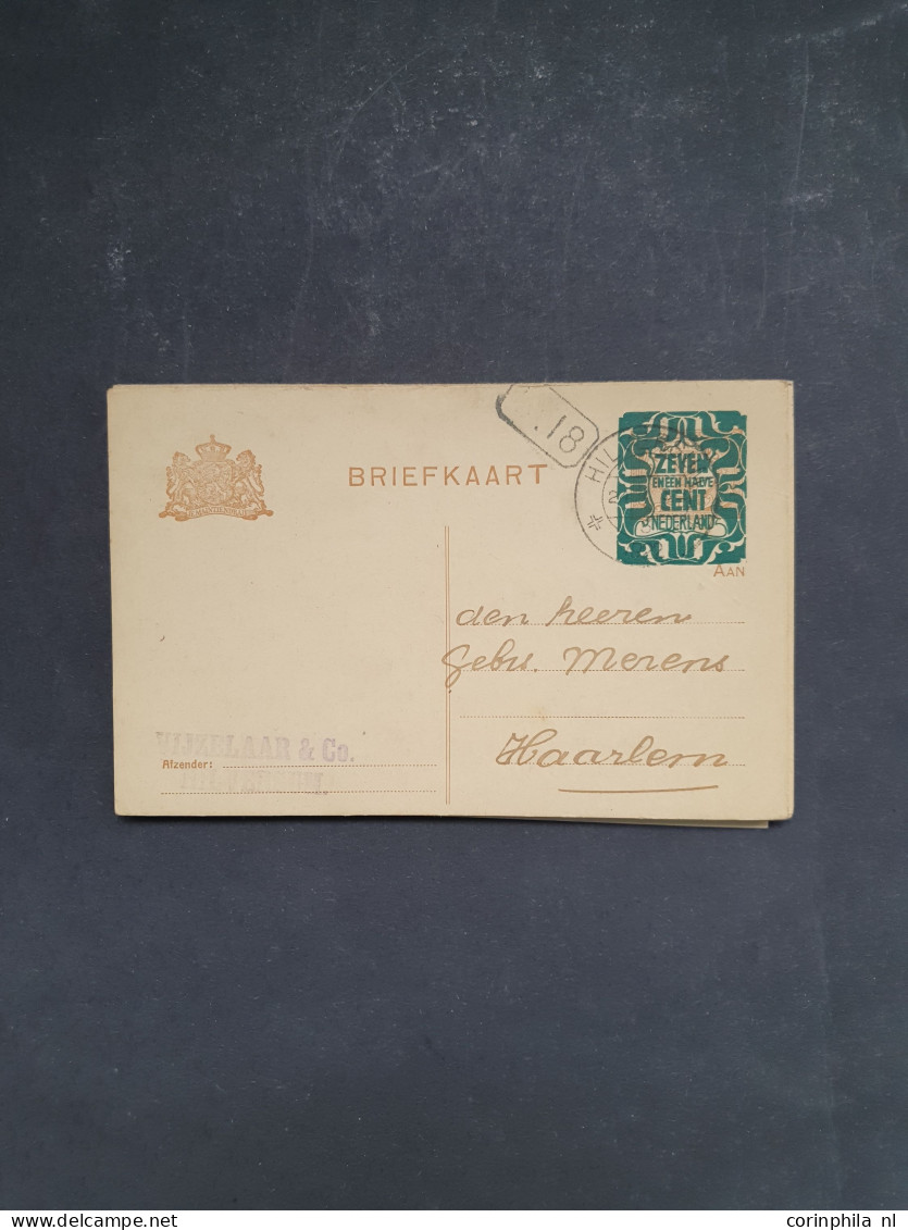 Cover 1916-1950c. briefkaarten alle met opdrukken zowel ongebruikt als gebruikt inclusief doubletten met beter materiaal