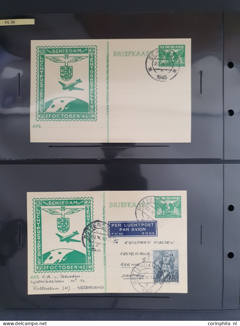Cover 1930 en later postwaardestukken filatelistische evenementen collectie zowel ongebruikt als gebruikt w.b voorlopers