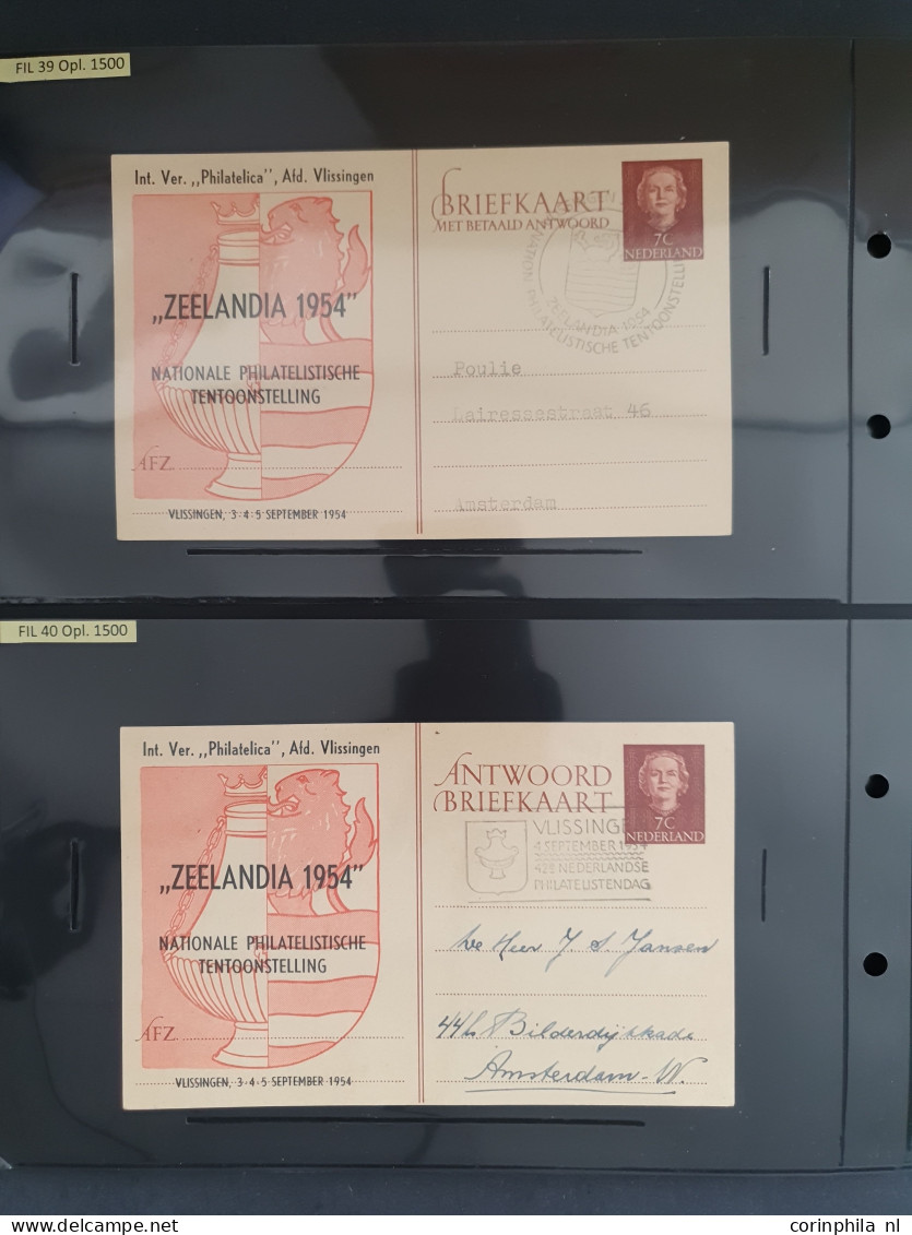 Cover 1930 en later postwaardestukken filatelistische evenementen collectie zowel ongebruikt als gebruikt w.b voorlopers