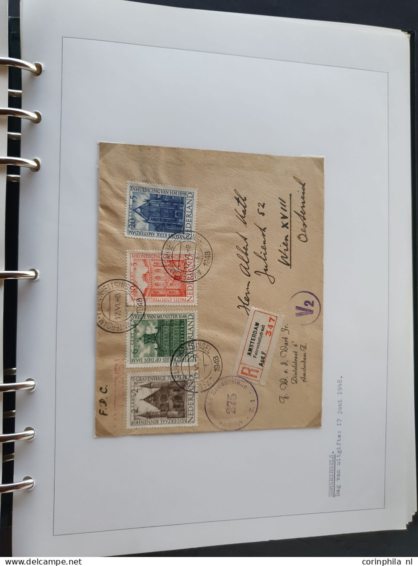 Cover 1948-1949 Collectie Fdc's Met Veel Betere Ex. (veel Verschillende Uitgevers), Vroegst Bekende Data Emissie En Face - Colecciones Completas