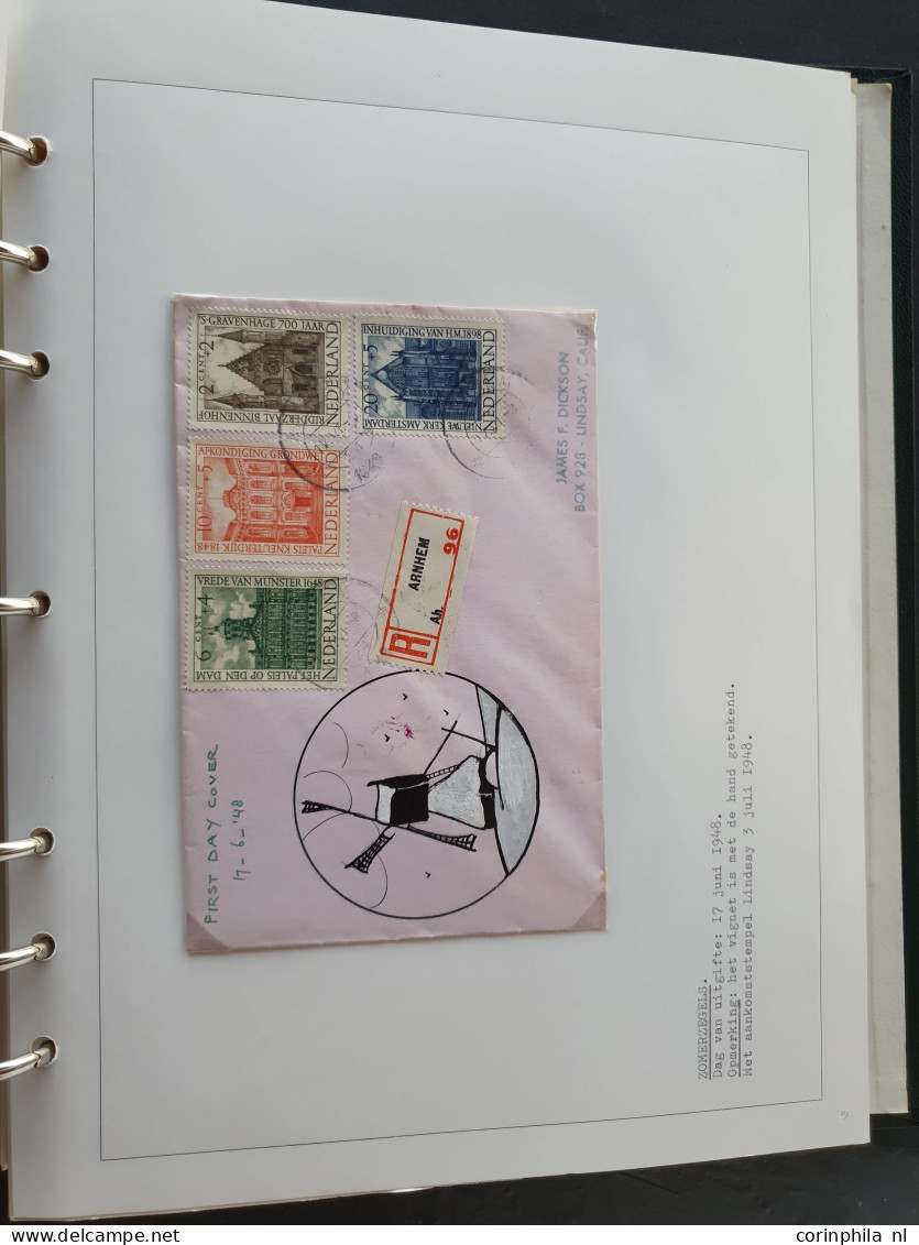 Cover 1948-1949 Collectie Fdc's Met Veel Betere Ex. (veel Verschillende Uitgevers), Vroegst Bekende Data Emissie En Face - Colecciones Completas