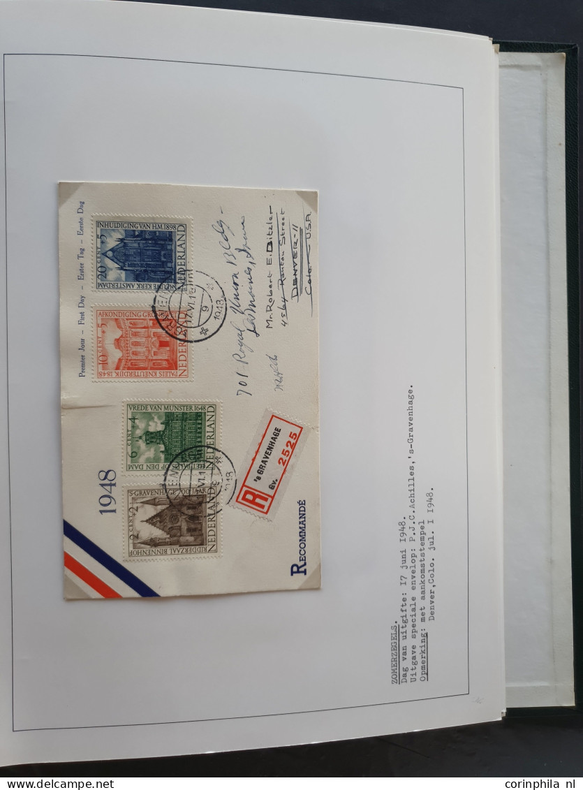 Cover 1948-1949 Collectie Fdc's Met Veel Betere Ex. (veel Verschillende Uitgevers), Vroegst Bekende Data Emissie En Face - Collections