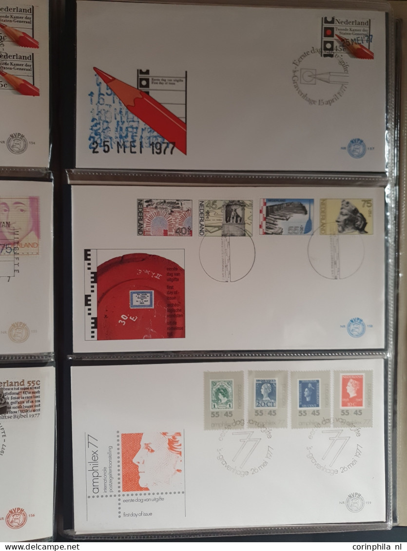 Cover 1958-2012 collectie fdc's tussen E35-E767 (2018) eerst beschreven, later onbeschreven in 6 Davo albums in doos