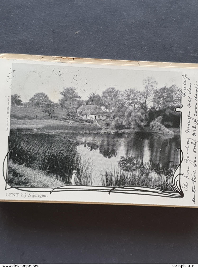 Cover 1880-1920ca. Post(waarde)stukken (ca. 350 Ex.) W.b. Naam-, Grootrond- En Treinblokstempels In Doosje - Collections