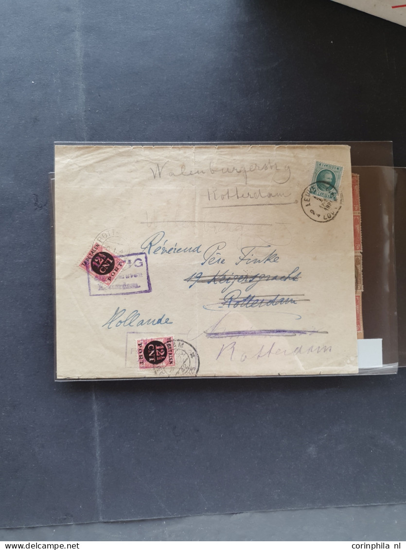 Cover 1920-2000ca. post(waarde)stukken w.b. betere ex., mengfrankeringen, censuur, (Commandant in Zeeland), aangetekend,