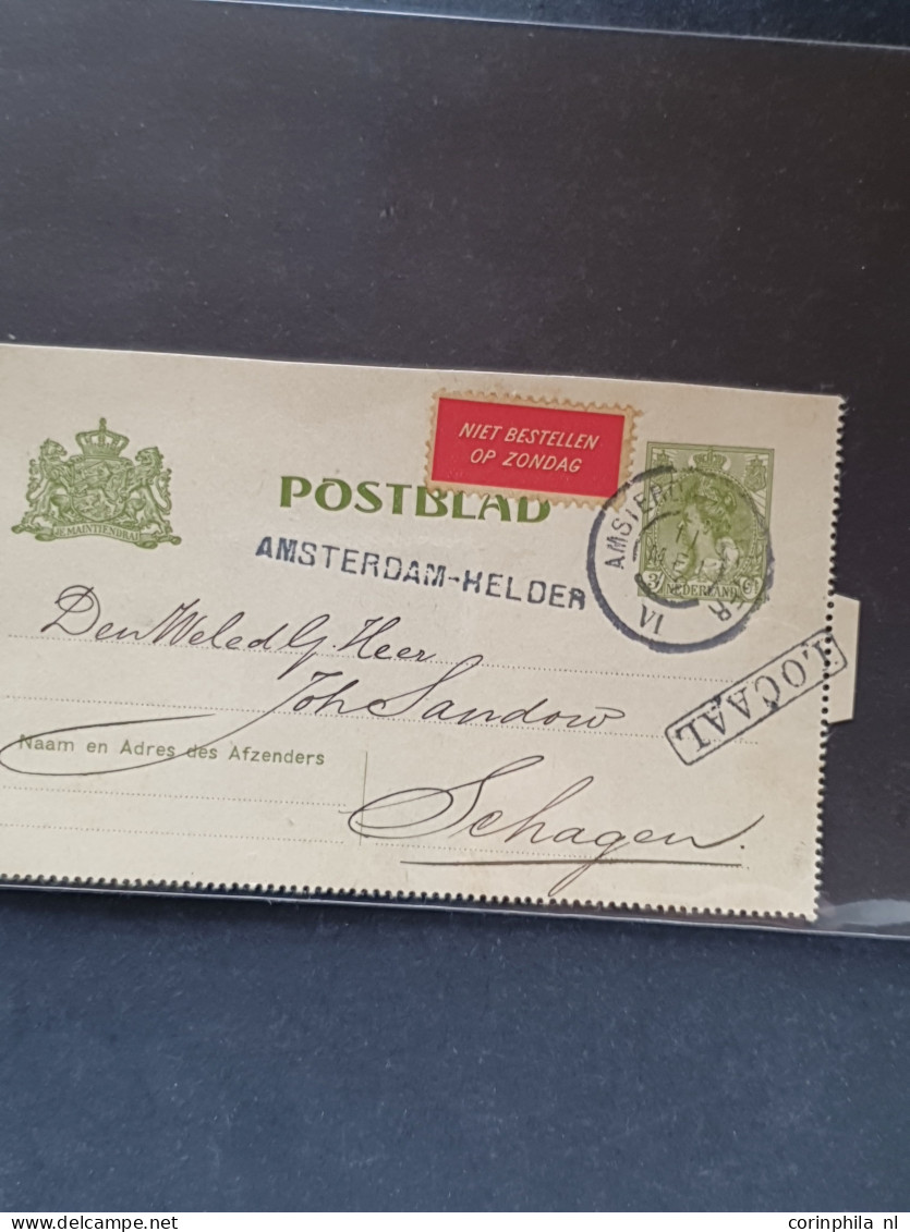 Cover 1920-2000ca. post(waarde)stukken w.b. betere ex., mengfrankeringen, censuur, (Commandant in Zeeland), aangetekend,