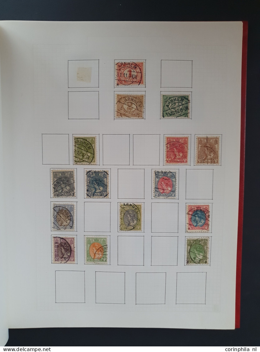 1852-1967, postgeschiedenis Arnhem, gestempelde collectie zegels, alle gebruikt in de Gelderse hoofdstad, keurig opgezet