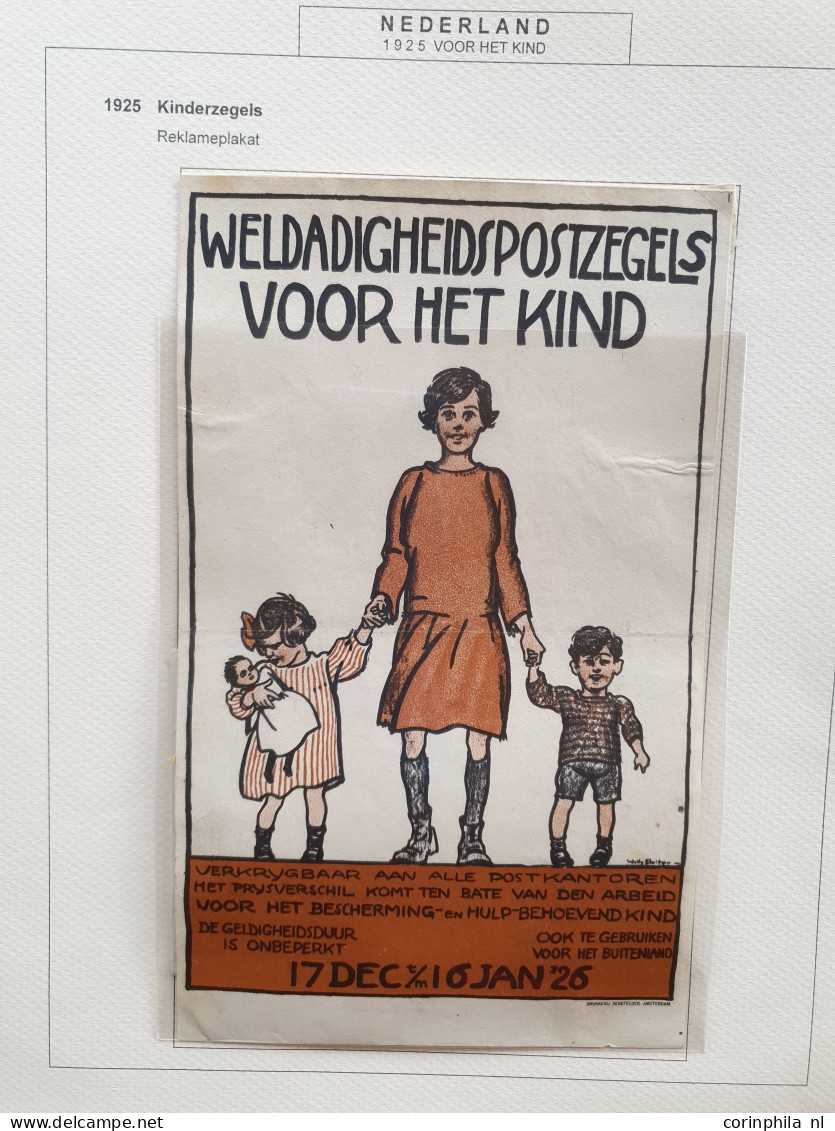 Reclame-affiches (kleinformaat) Emissie Voor Het Kind 1925 En 1926 In Map - Collections