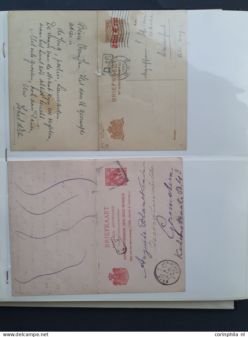 Cover 120 briefkaarten, veel oud(er) met stempels en deels bijfrankering