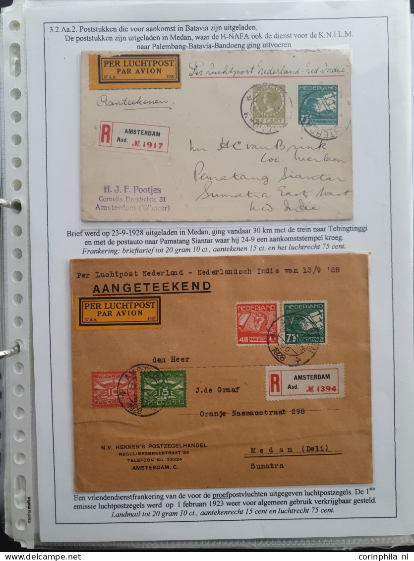 Cover , Airmail 1923-1931 Tentoonstellingscollectie Luchtpost (ca. 185 Poststukken) W.b. Veel Beter Materiaal Met O.a. 7 - Collezioni