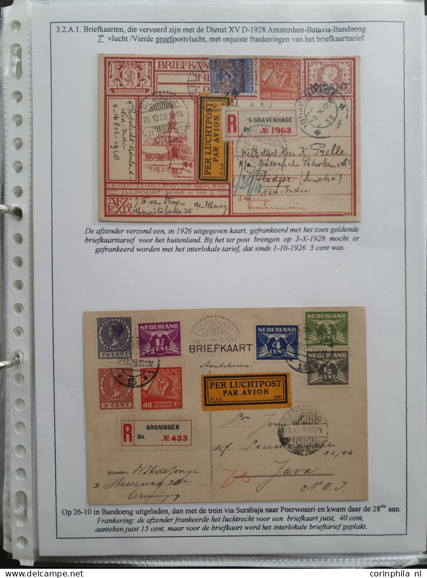 Cover , Airmail 1923-1931 tentoonstellingscollectie luchtpost (ca. 185 poststukken) w.b. veel beter materiaal met o.a. 7