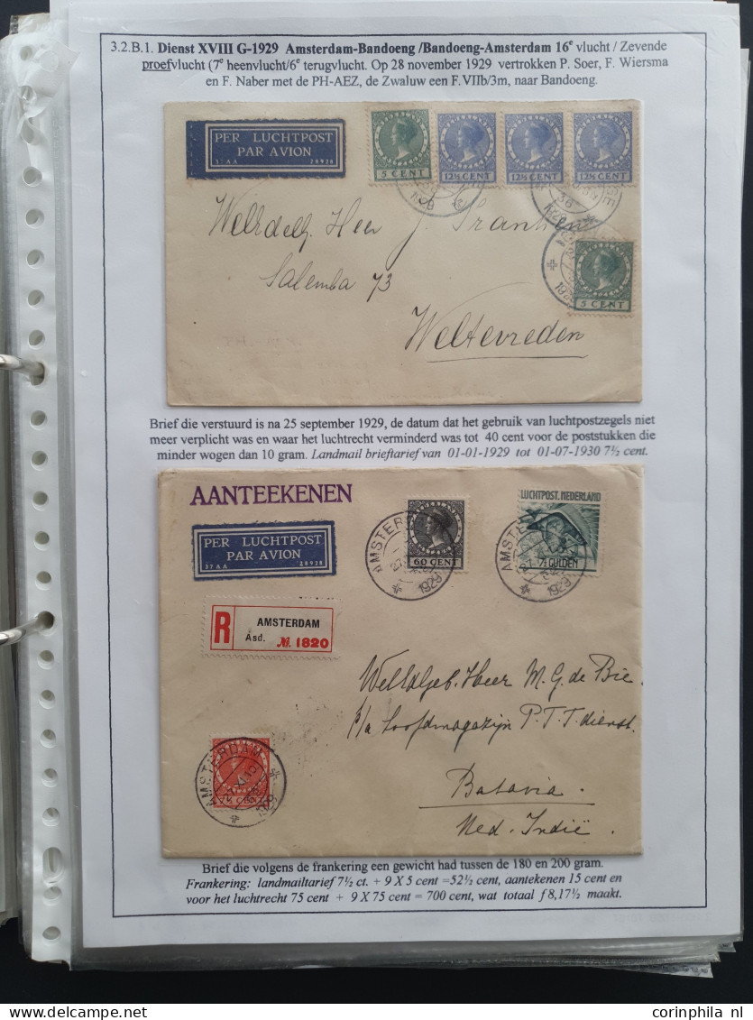 Cover , Airmail 1923-1931 tentoonstellingscollectie luchtpost (ca. 185 poststukken) w.b. veel beter materiaal met o.a. 7