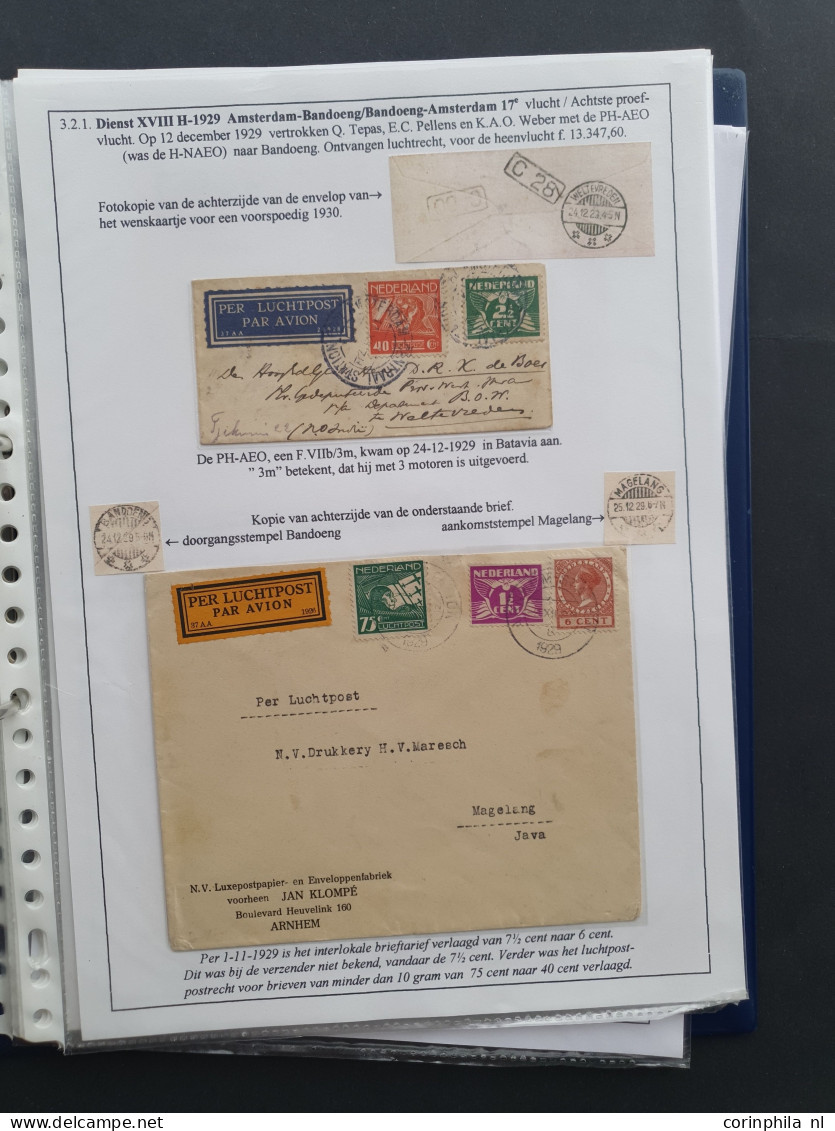 Cover , Airmail 1923-1931 tentoonstellingscollectie luchtpost (ca. 185 poststukken) w.b. veel beter materiaal met o.a. 7