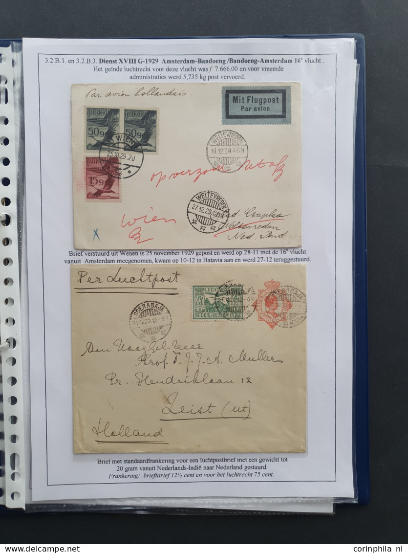 Cover , Airmail 1923-1931 tentoonstellingscollectie luchtpost (ca. 185 poststukken) w.b. veel beter materiaal met o.a. 7