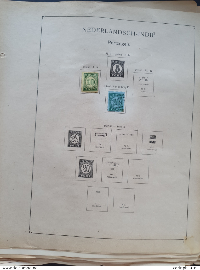 1864-1975, used and * met o.a. Internering, roltanding, Jubileum 1923 Indië, 300 jaar Gezag, Do. X op envelop etc. op al