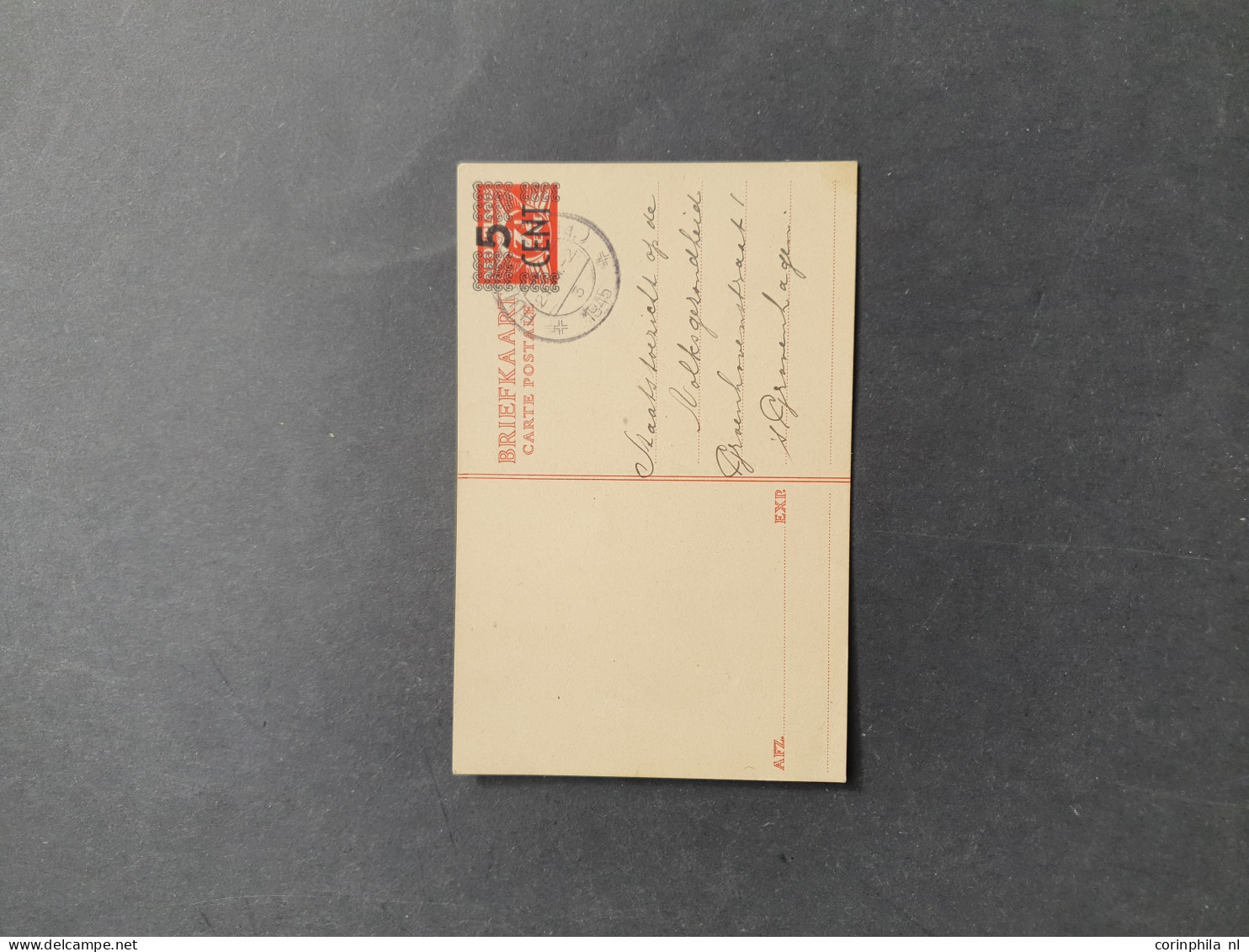 Cover 1870-1945 ca., 16 post(waarde)stukken w.b. Larens Provisorium (filatelistisch gebruikt) en vierkantstempel Veldpos