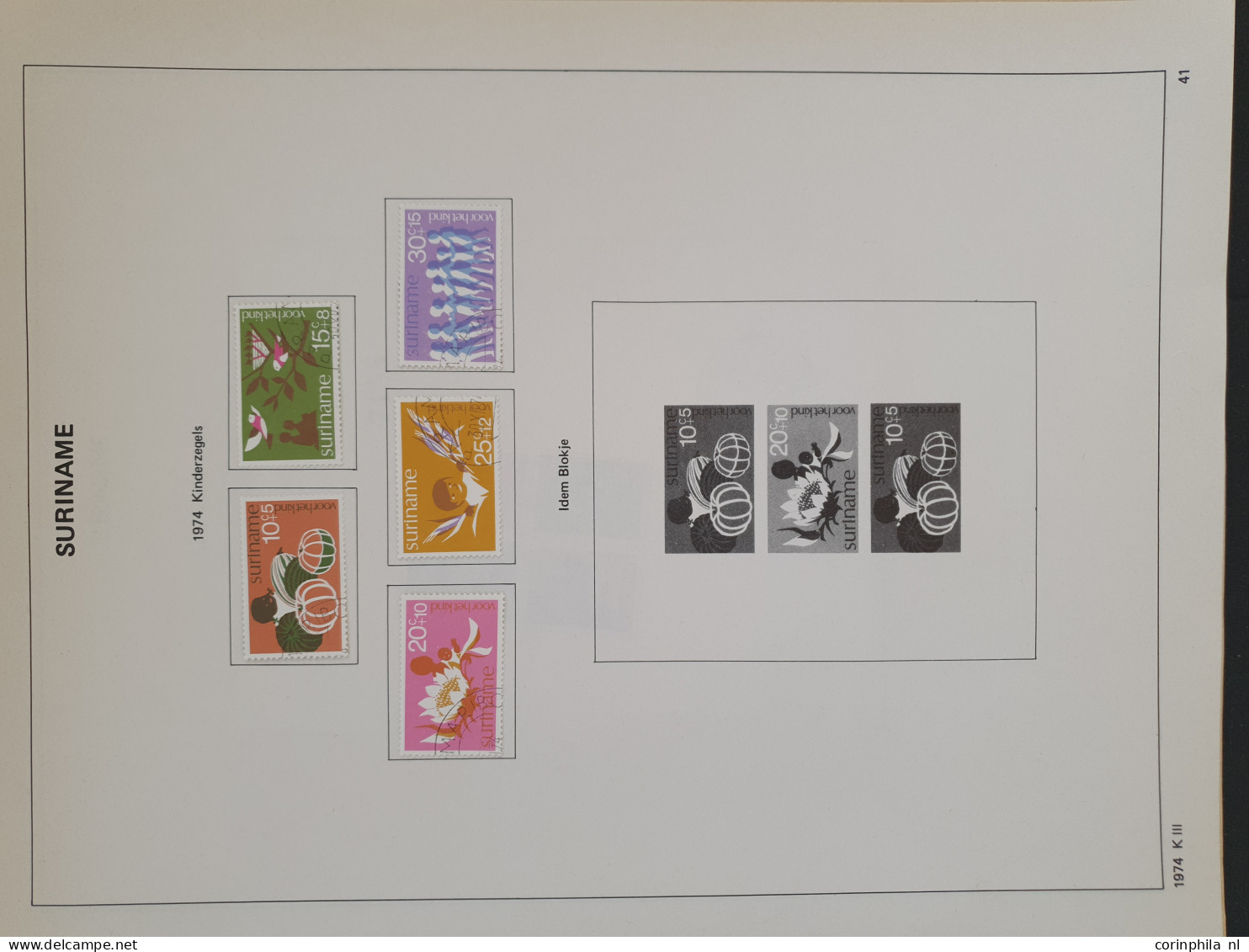 1864-1974, gestempelde collectie met betere ex. en series in Unie album
