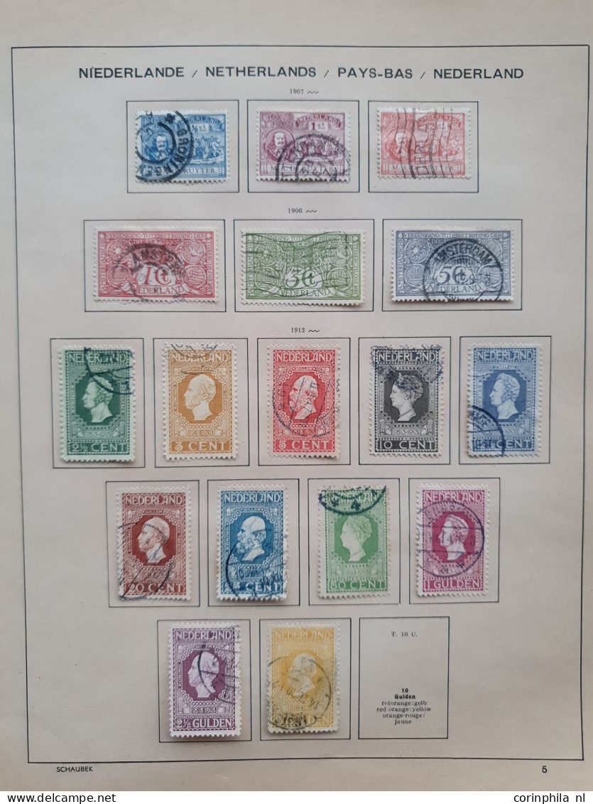 1852/1960 collectie gestempeld en */** waarbij betere ex. en series ( met o.a. Nederland nrs. 48 *,104,105, 131), back o