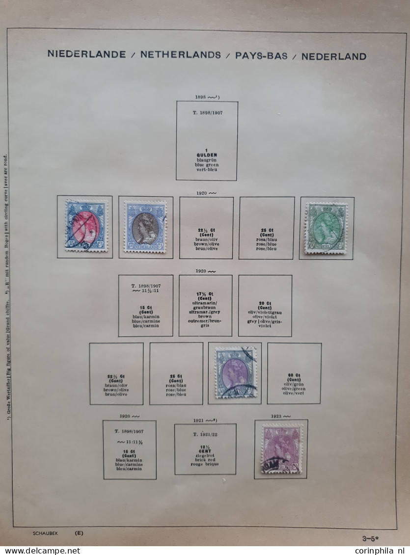 1852/1960 collectie gestempeld en */** waarbij betere ex. en series ( met o.a. Nederland nrs. 48 *,104,105, 131), back o