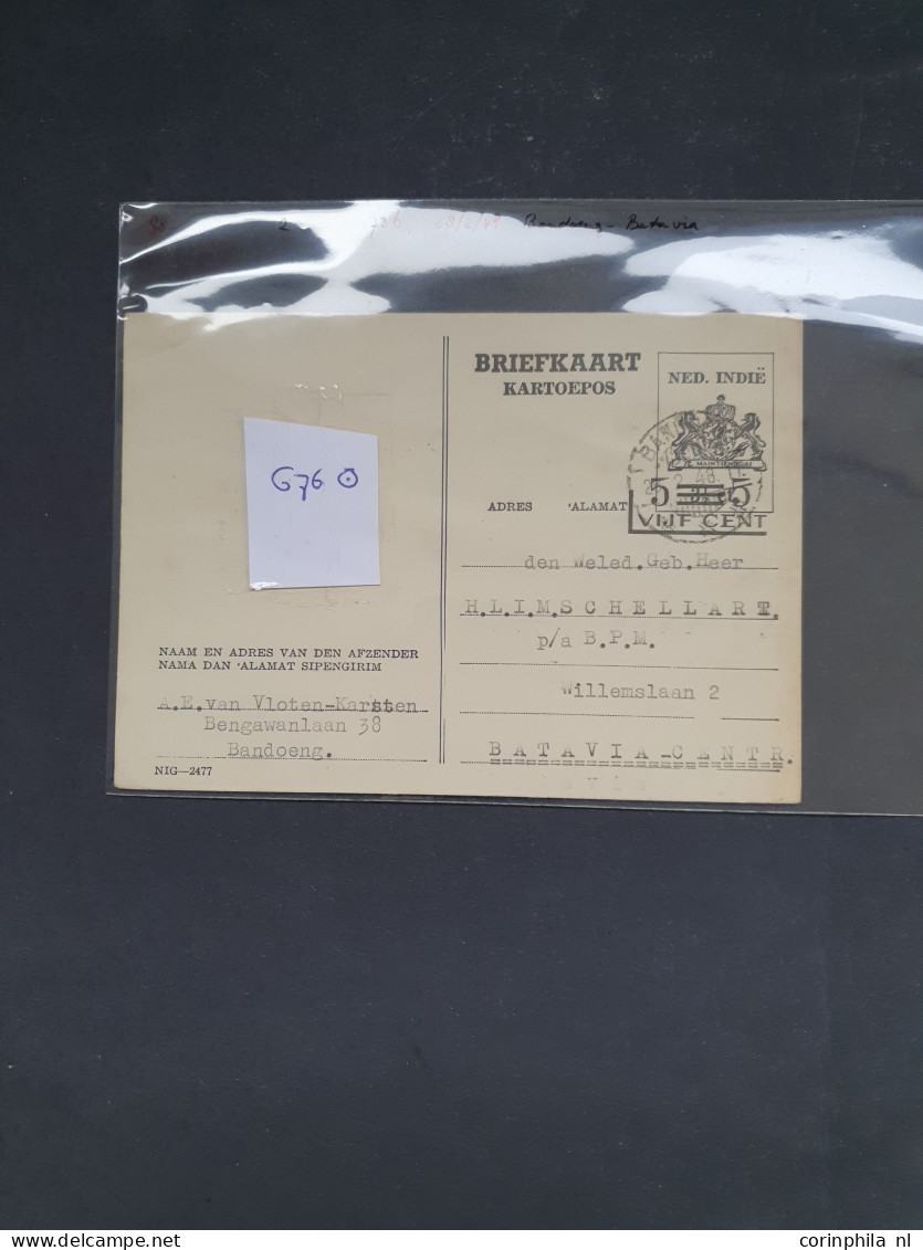 Cover 1875c-1950 Postwaardestukken W.b. Beter Materiaal (Indië Briefkaart G76 Gebruikt), Iets Japanse Bezetting, Curaçao - Colecciones Completas