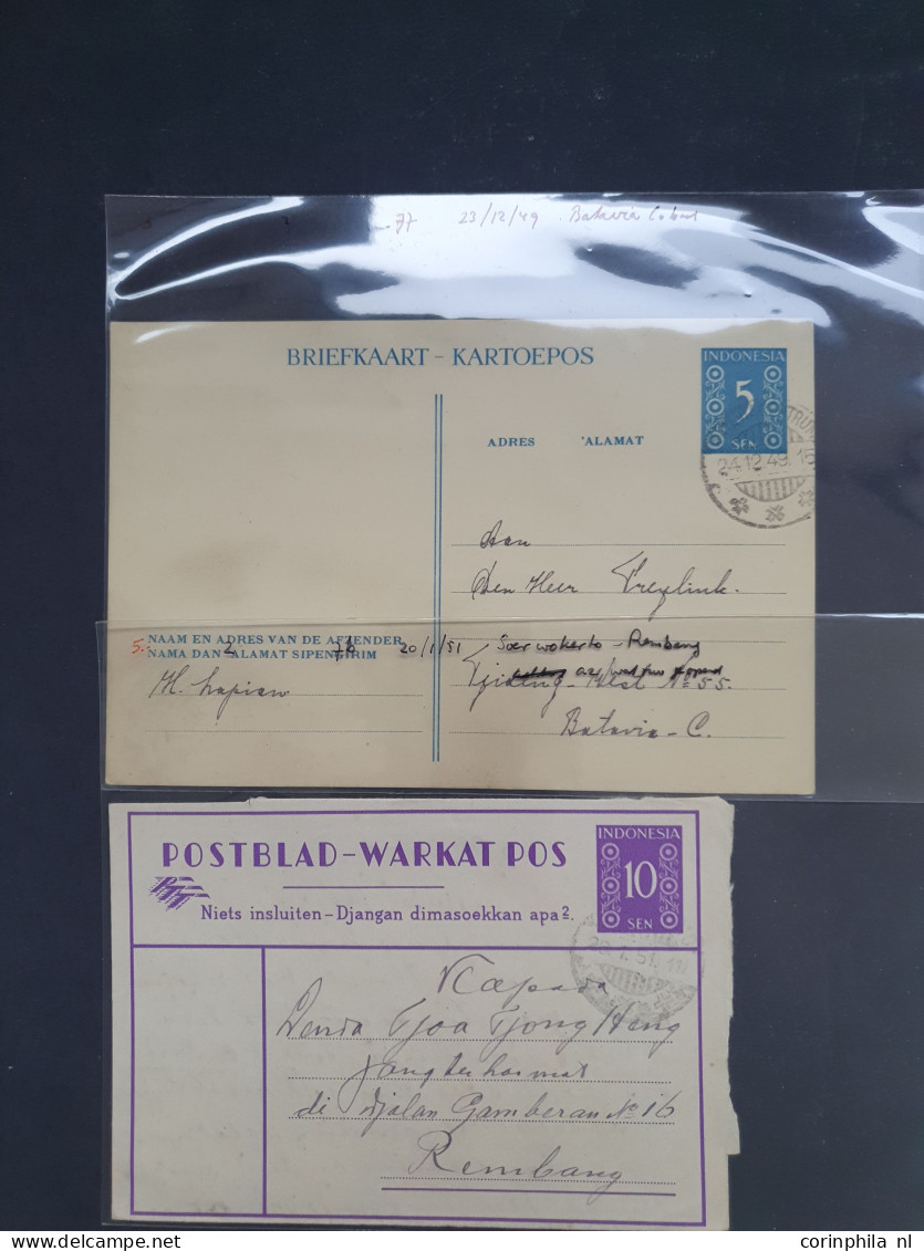 Cover 1875c-1950 Postwaardestukken W.b. Beter Materiaal (Indië Briefkaart G76 Gebruikt), Iets Japanse Bezetting, Curaçao - Colecciones Completas