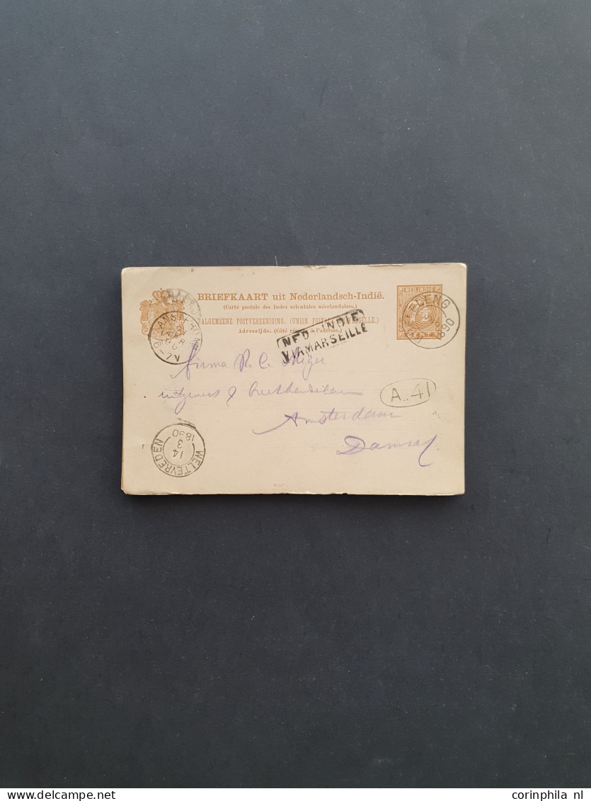 Cover , Airmail 1880-1980ca. en Indonesië post(waarde)stukken op stempeltypen gesorteerd (ca. 400 ex.) w.b. beter materi