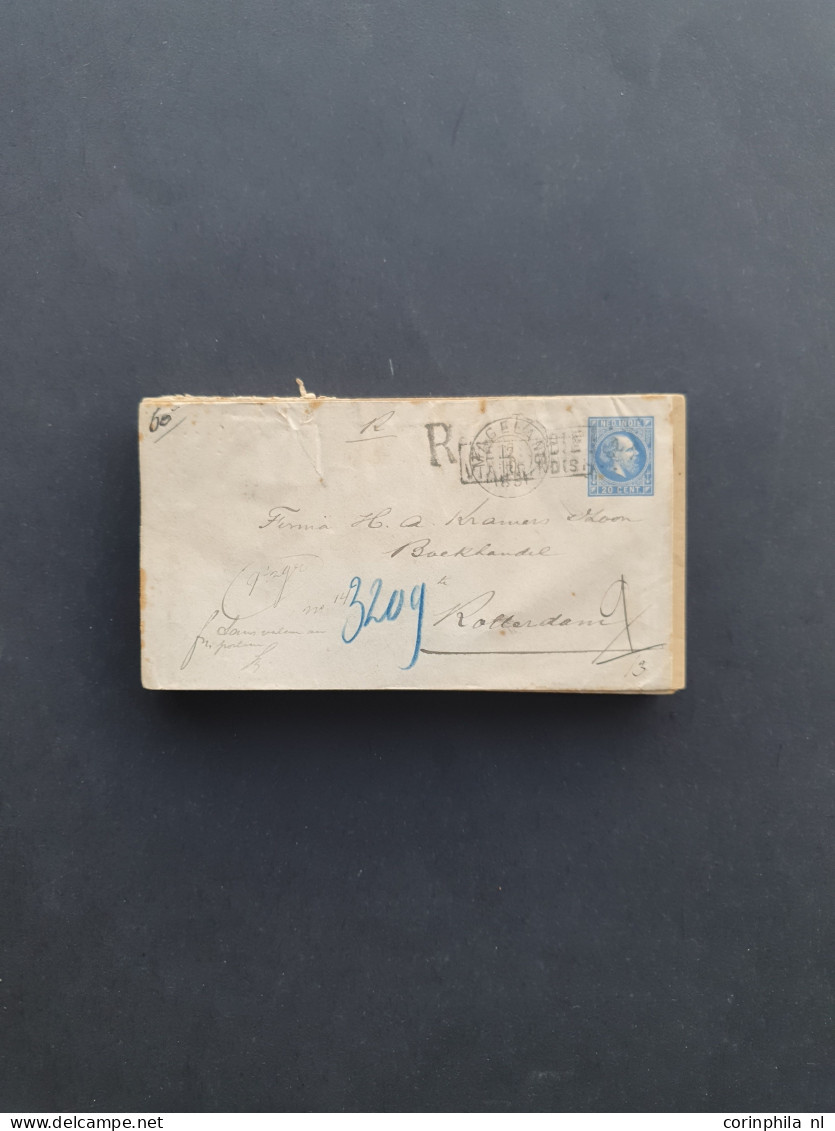 Cover , Airmail 1880-1980ca. en Indonesië post(waarde)stukken op stempeltypen gesorteerd (ca. 400 ex.) w.b. beter materi