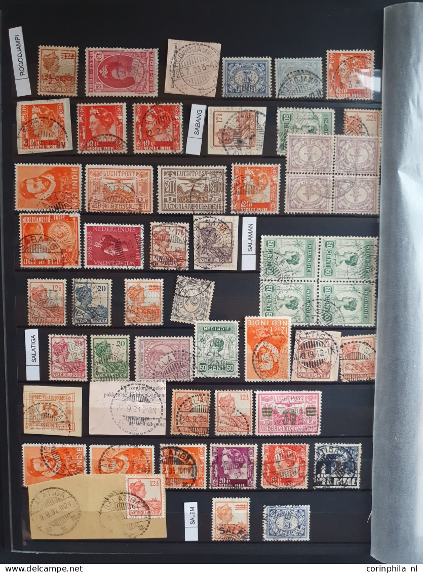 1920-1950ca. Collectie En Voorraad Langebalkstempels A-Z In Aantallen Op Diverse Emissies En Waarden W.b. Iets Betere Ka - India Holandeses