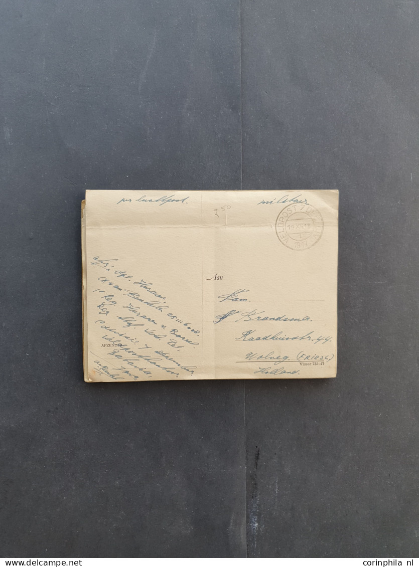 Cover 1945-1950 ca. 35 geïllustreerde prentbriefkaarten Onafhankelijkheidsoorlog alle kerst- en nieuwjaarswensen, divers