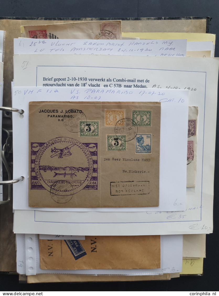 Cover , Airmail 1930-1940 luchtpost, ca. 40 luchtpoststukken (w.b. tevens Nederland), boekje Verzend met de Luchtpost, p