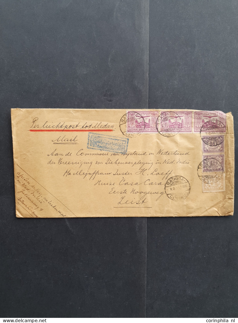 Cover 1890-1940 Ca., Ca. 55 Post(waarde)stukken In Envelop - India Holandeses