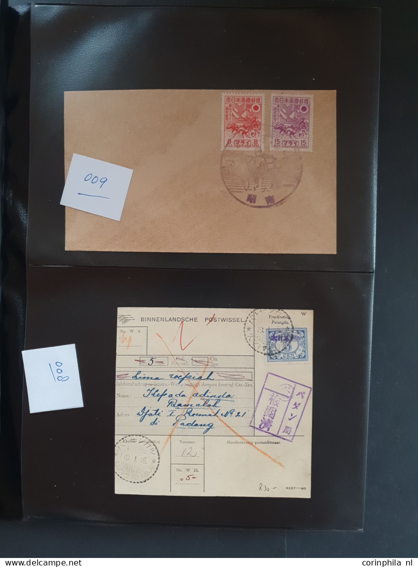 1942-1945 Including Small Stock */** And Used, Postmarks With Better Offices, Covers/postcards With Some Better Items Pa - Indes Néerlandaises