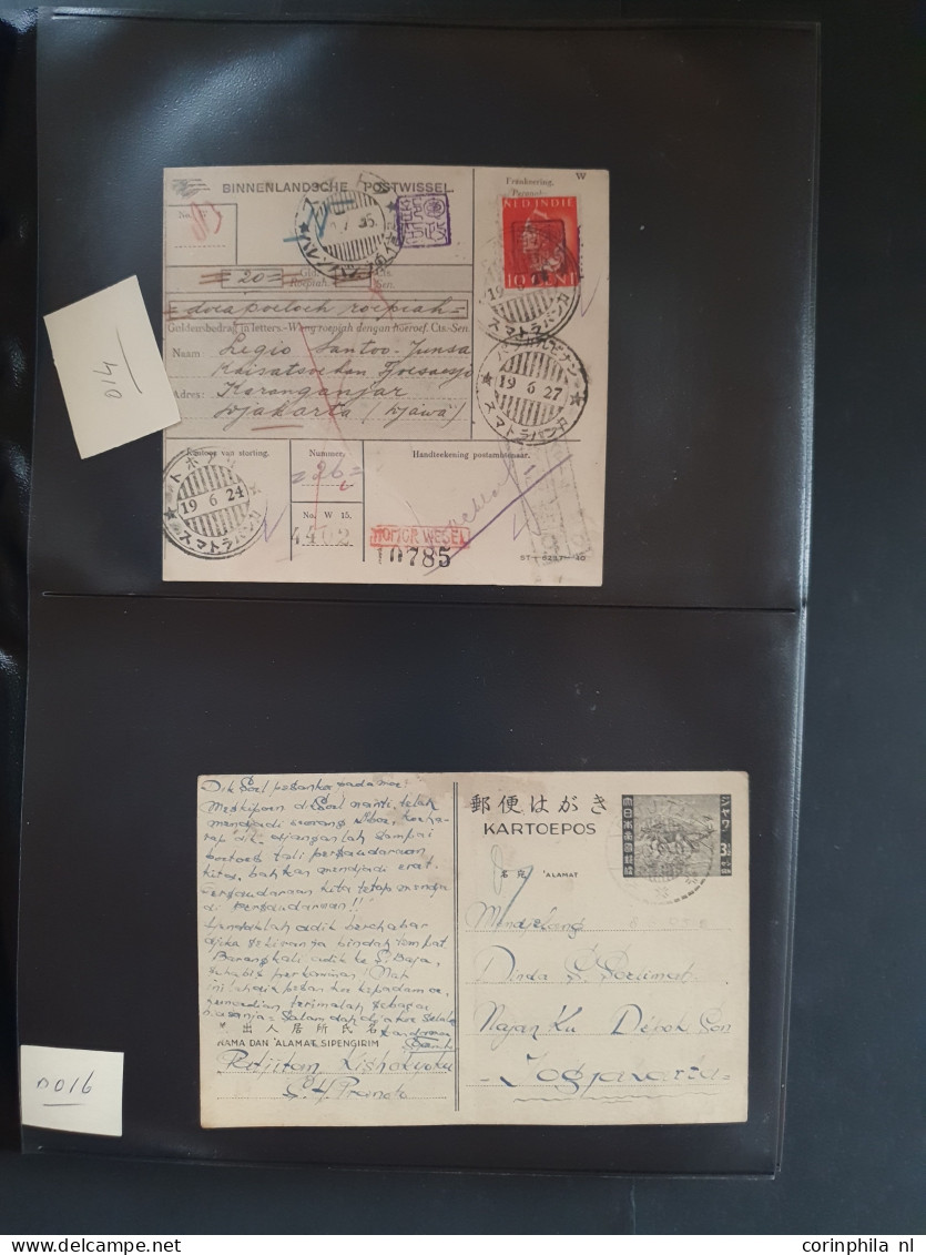 1942-1945 Including Small Stock */** And Used, Postmarks With Better Offices, Covers/postcards With Some Better Items Pa - Netherlands Indies