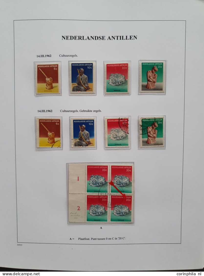 Nederlandse Antillen 1960-2008, collectie postfris (tevens klein deel gebruikt) met variëteiten, blokken, vellen en veel