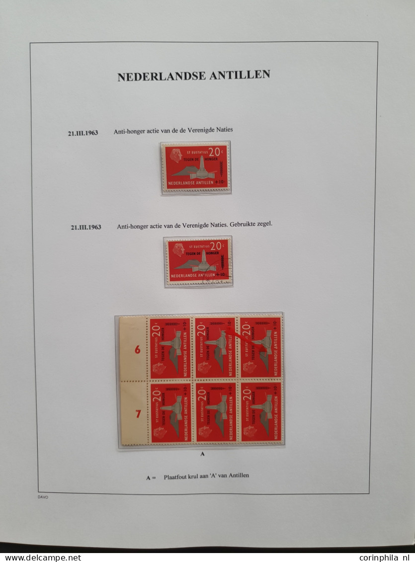 Nederlandse Antillen 1960-2008, collectie postfris (tevens klein deel gebruikt) met variëteiten, blokken, vellen en veel