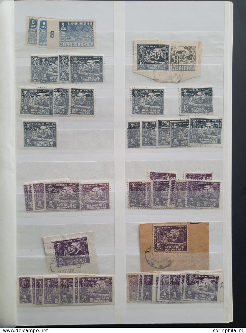 1945-1949 stock */** and used including some varieties (double inking) and better items (imperforate, DN 046-047, 52pd, 