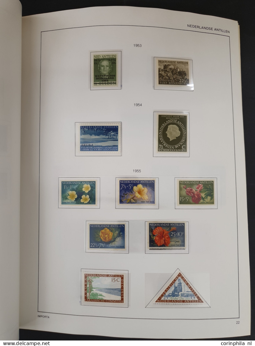 1900-2018ca. collecties en voorraad gestempeld en */** w.b. iets beter Antillen, Aruba t/m 2010, fdc's Nederland t/m 201