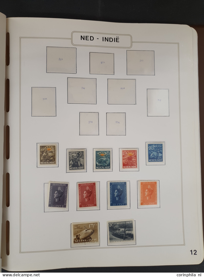 1900-2018ca. collecties en voorraad gestempeld en */** w.b. iets beter Antillen, Aruba t/m 2010, fdc's Nederland t/m 201