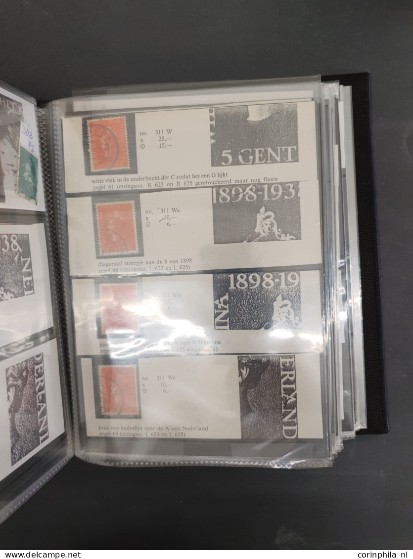 Cover 1852-2000ca. collectie en voorraad plaatfouten meest op Leidraad en Mast gesorteerd w.b.  iets betere ex. (o.a. 17
