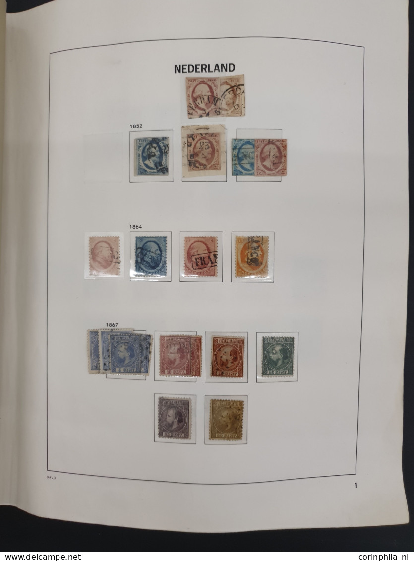 1852-200ca. W.b. Collectie Gestempeld Met Iets Betere Ex., Voorraad Blokken Van 4 En Veldelen */**. Tevens Collectie Ier - Colecciones Completas