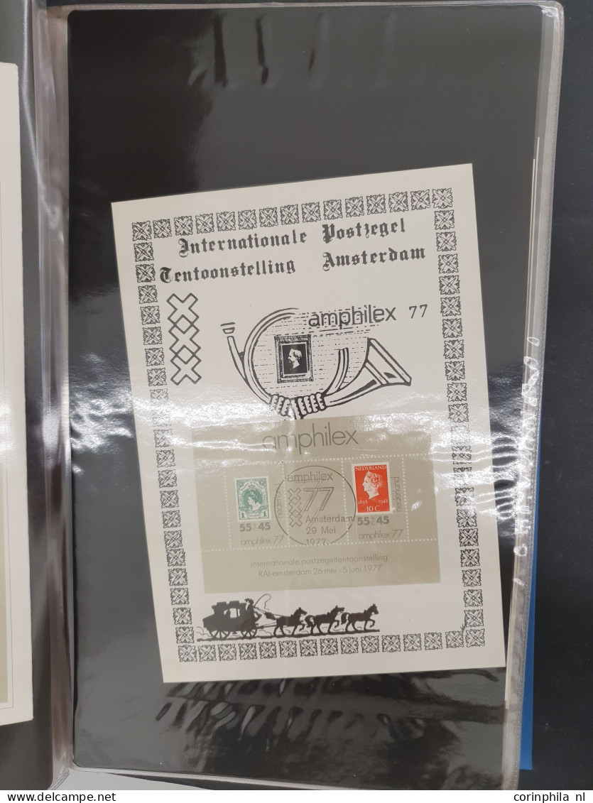 Cover 1950-2000ca. w.b. collecties meest */**, blokken van 4, postzegelmapjes, fdc's, eerste vluchten w.b. Suriname, Ned
