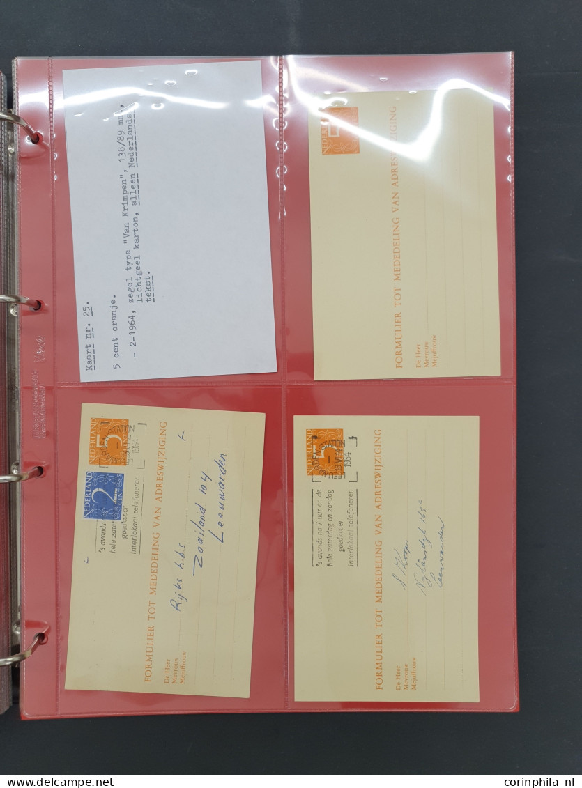 Cover 1980-2006 uitgebreide collectie verhuiskaarten (adreswijzigingen) gebruikt en ongebruikt, originele (hang)verpakki