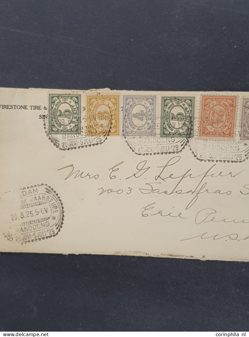 Cover , Airmail 1870-1948c. post(waarde)stukken (ca. 200 ex.) w.b. luchtpost(bladen), stempels, roodfrankeringen etc. in