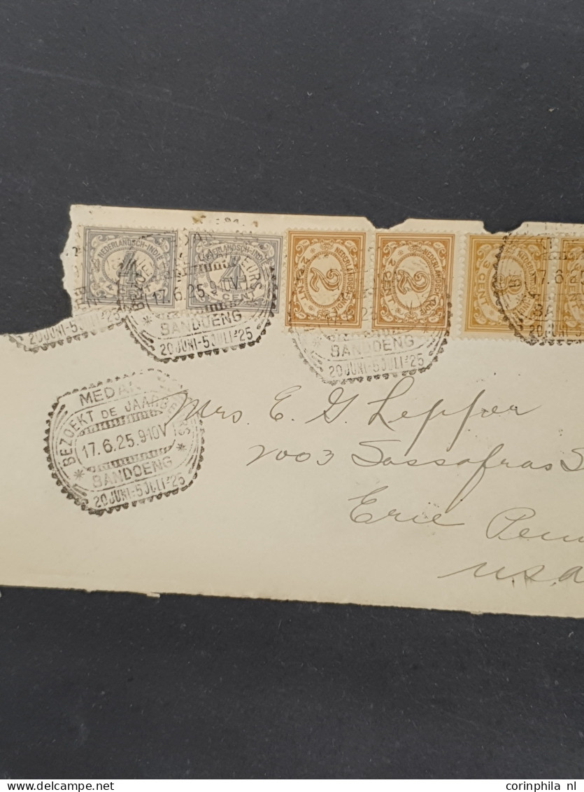 Cover , Airmail 1870-1948c. post(waarde)stukken (ca. 200 ex.) w.b. luchtpost(bladen), stempels, roodfrankeringen etc. in