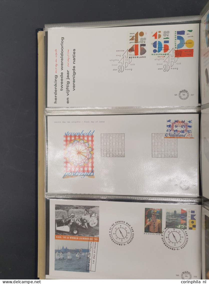 1945/2009c. collectie fdc's tussen E6 en E599 inclusief Nederlandse Antillen, Suriname, luchtpost en bijzondere vluchten