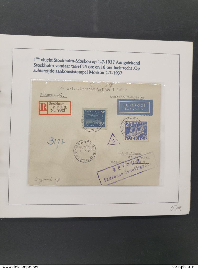 Cover , Airmail 1930-1980 luchtpoststukken (meer dan 100 stukken tot 1950) w.b. iets betere herkomstlanden (Congo, Colom