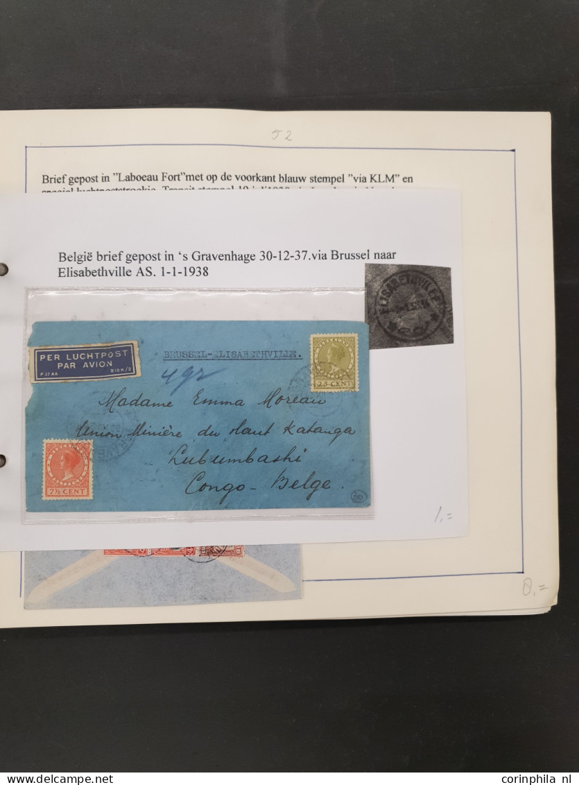 Cover , Airmail 1930-1980 luchtpoststukken (meer dan 100 stukken tot 1950) w.b. iets betere herkomstlanden (Congo, Colom