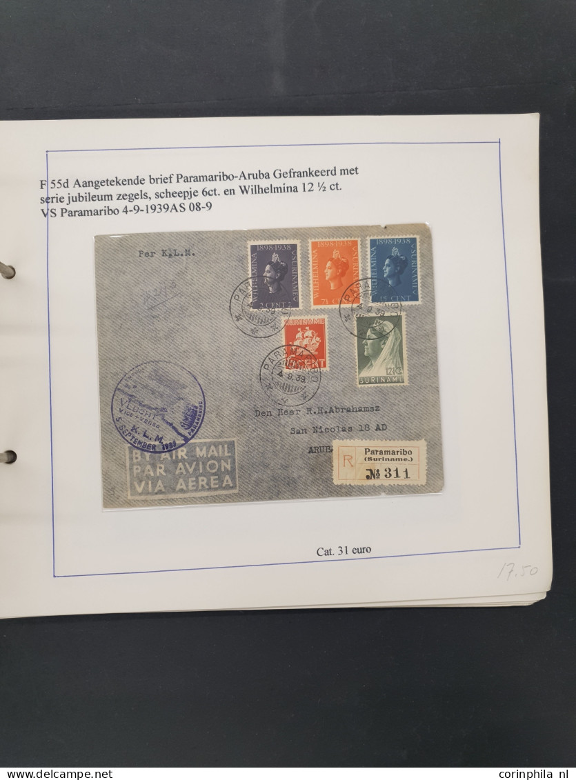 Cover , Airmail 1930-1980 luchtpoststukken (meer dan 100 stukken tot 1950) w.b. iets betere herkomstlanden (Congo, Colom