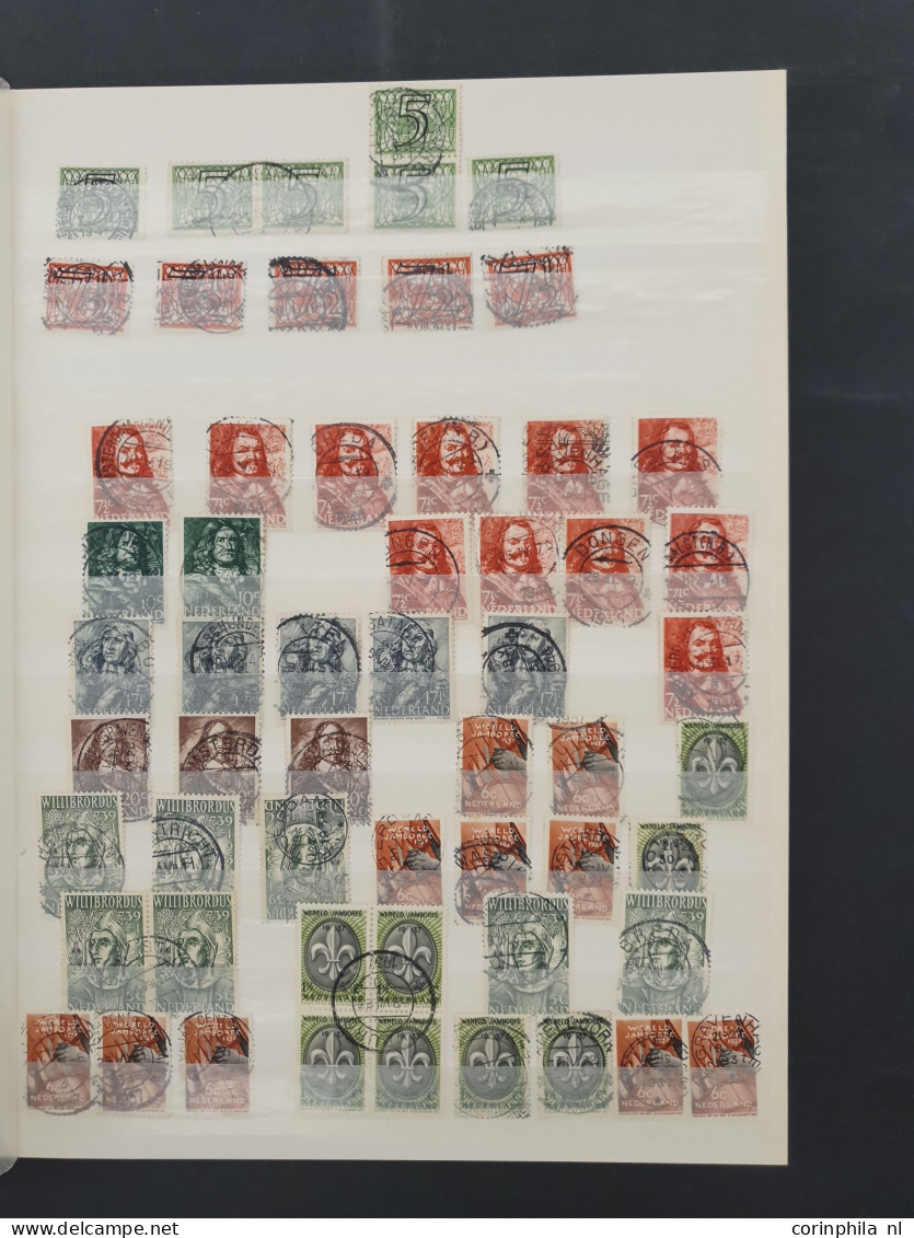 1852-2000ca. stempelmateriaal etc. in 6 insteekboeken in doosje
